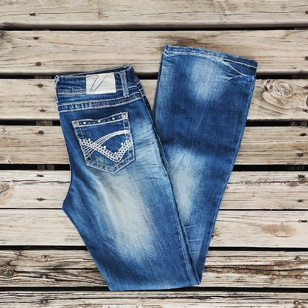 Premium Vanity 26 x 33L Jeans Dakota Straight Soft stretch casual rhinestone